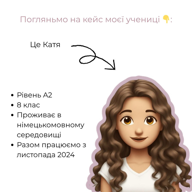 Освітній допис — кейс учениці Каті, English with Result